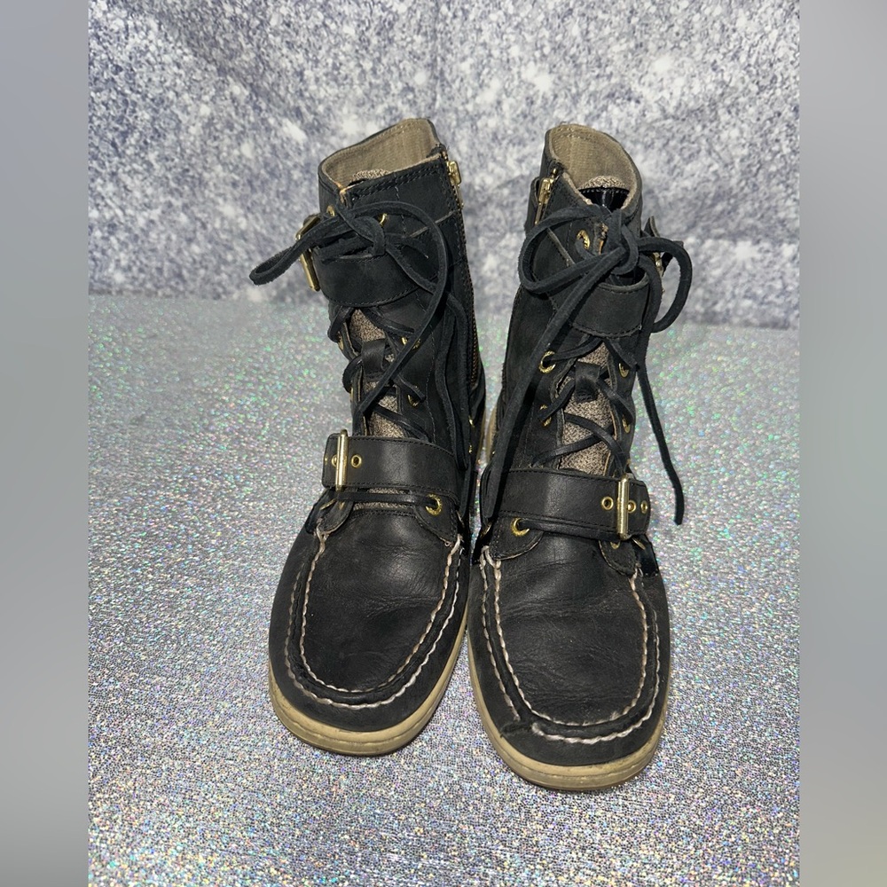 Sperry Black Leather Boots